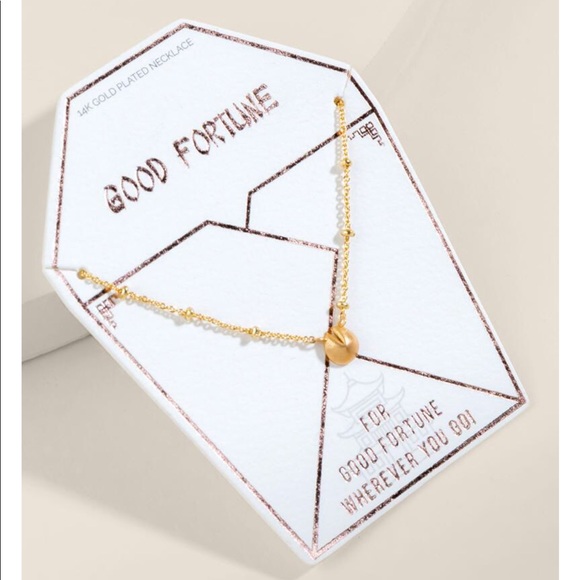 Francesca's Collections Jewelry - Francesca’s Good Fortune Cookie Necklace